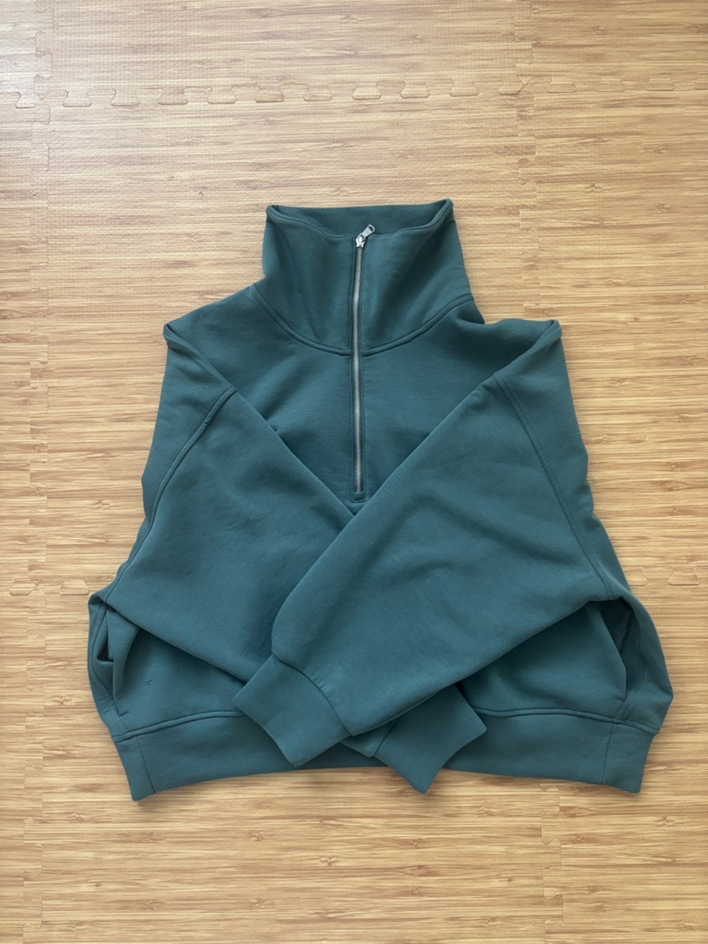 Old Navy Half-Zip Sweatshirt in Soft Forrest Green Bounce Fleece Women’s XXL